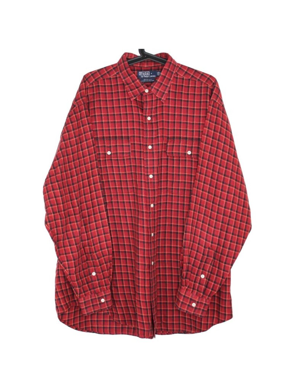 Polo Ralph Lauren Mens XL Whitfield Wool Blend Plaid Check Button Up Shirt K604